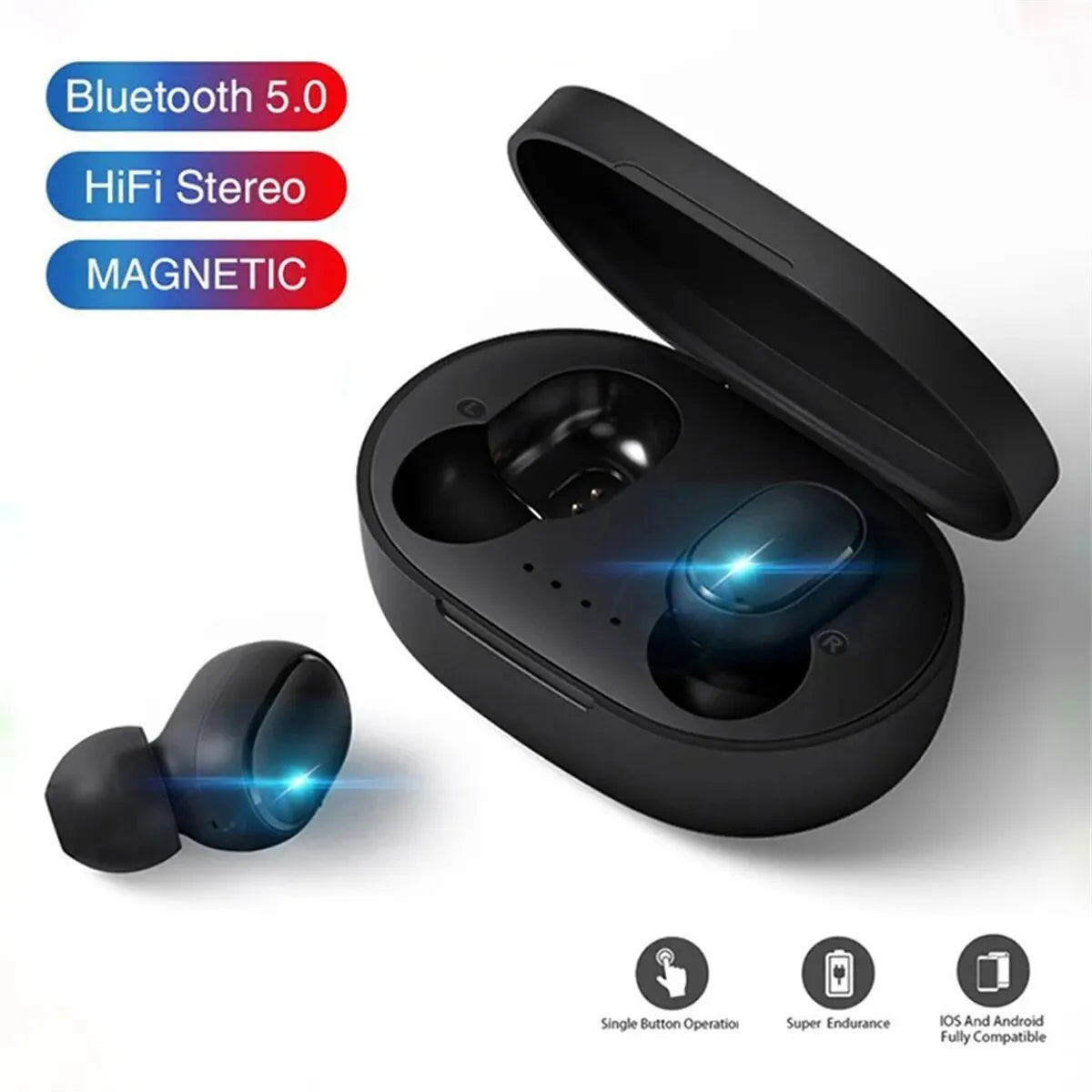 TWS A6S Wireless Bluetooth Headset Earbuds Noice Cancelling 