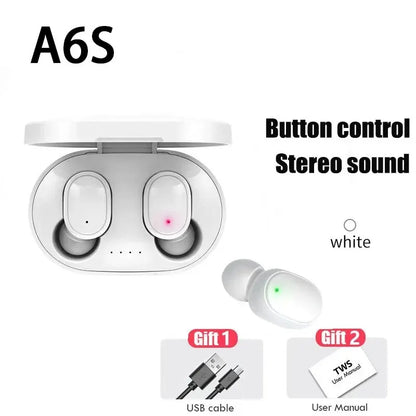 TWS A6S Wireless Bluetooth Headset Earbuds Noice Cancelling 