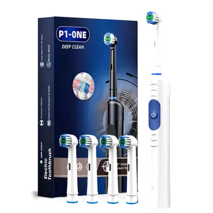 Electric Toothbrush Rotary Rechargeable with 8 Heads