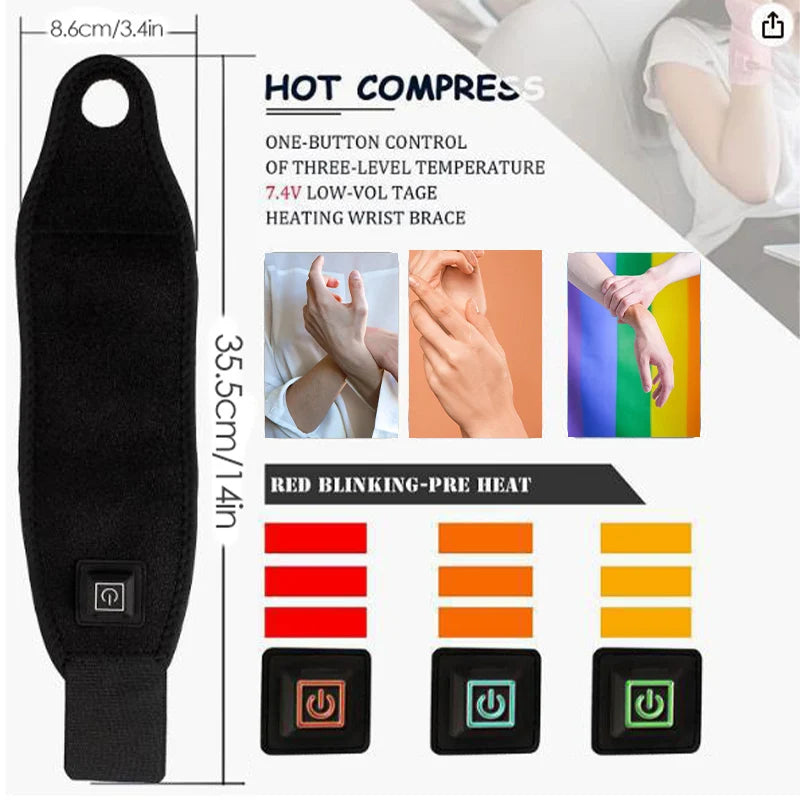 Heating Wrist Protector Breathable Support Sleeve 