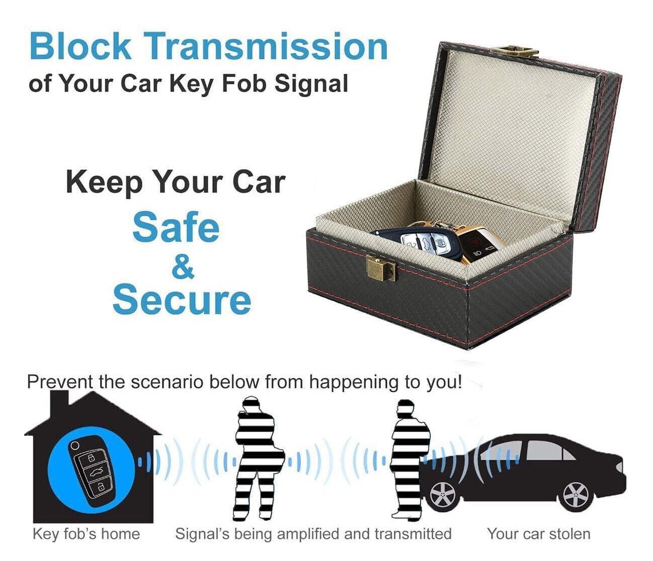 Car Key Keyless Signal Blocker Box Faraday Box anti Theft