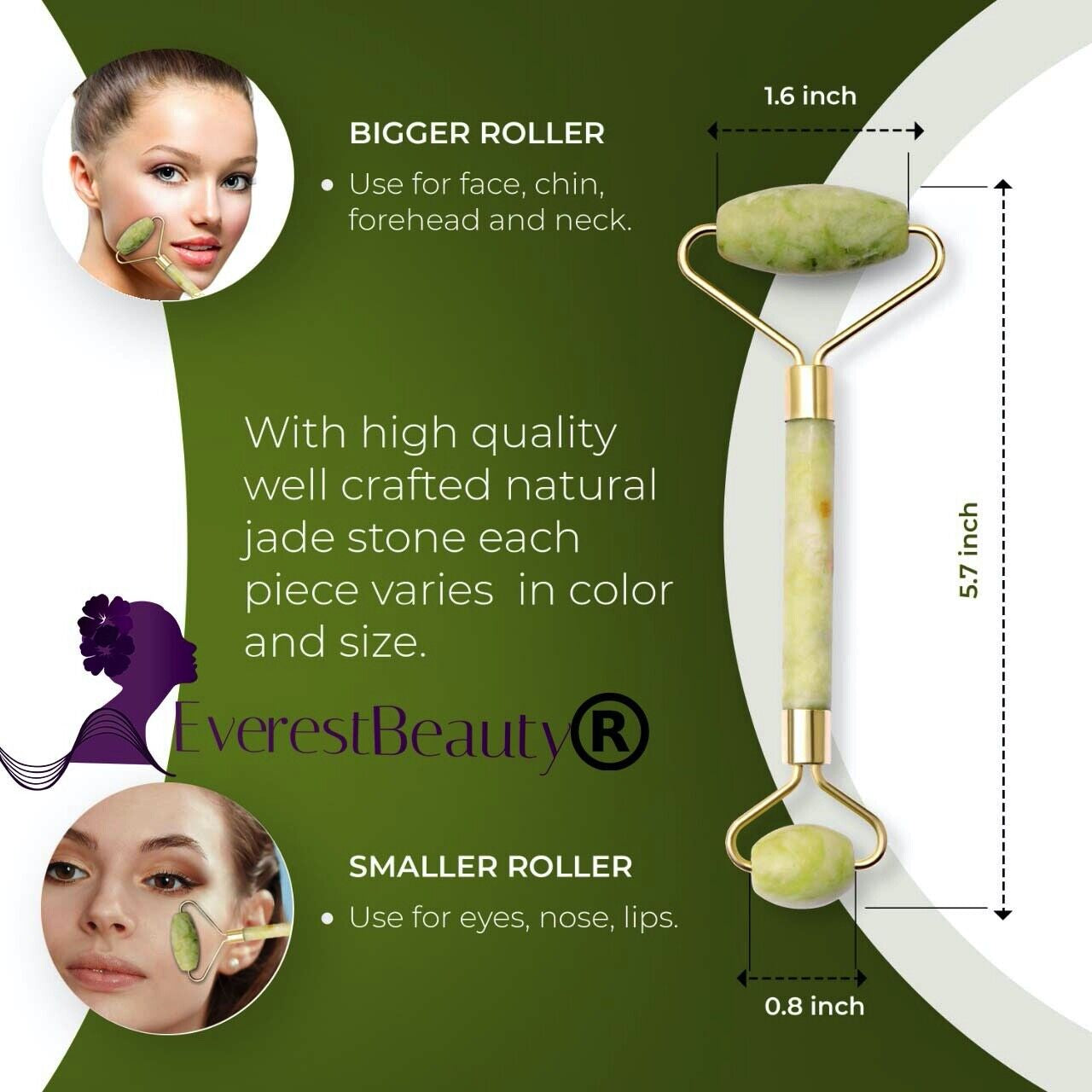 Jade Face Massage Roller Beauty Tool