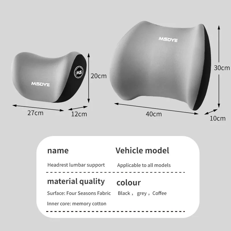 Car Headrest/Lumbar Support Pillow 