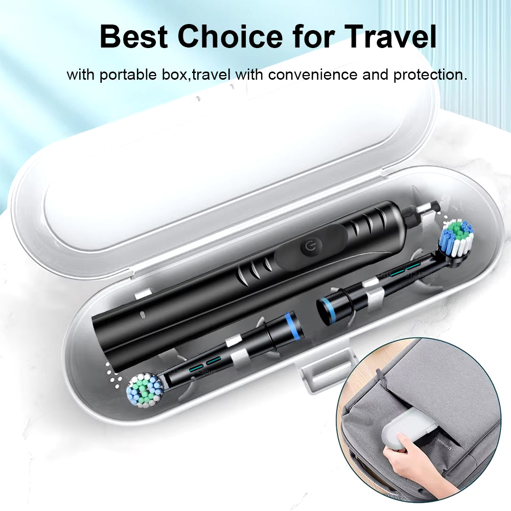 Electric Toothbrush Rotary Rechargeable with 8 Heads