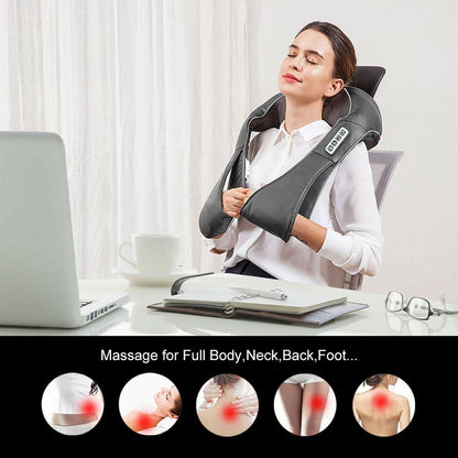 Electric Back, Neck and Shoulder Massager with Heat Kneading 