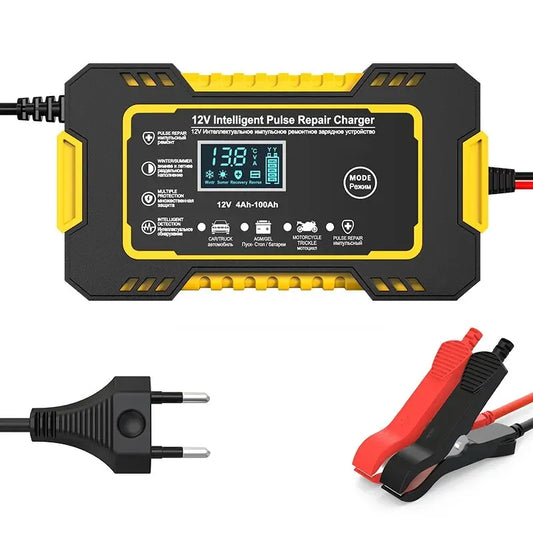 12V 6A Full Automatic Car Battery Charger LCD display