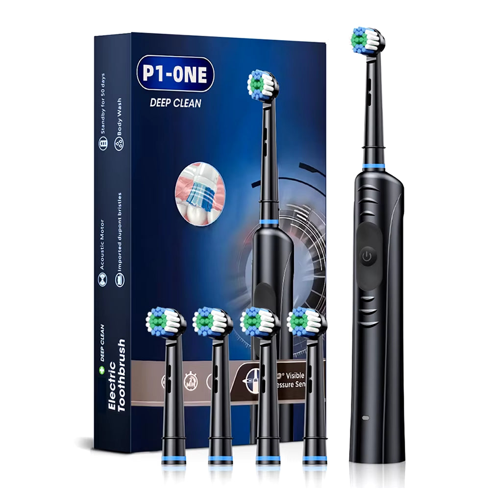 Electric Toothbrush Rotary Rechargeable with 8 Heads