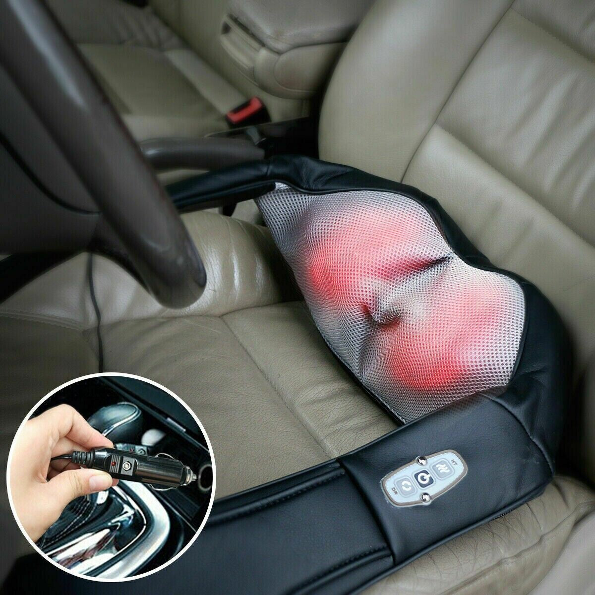 Electric Back, Neck and Shoulder Massager with Heat Kneading 