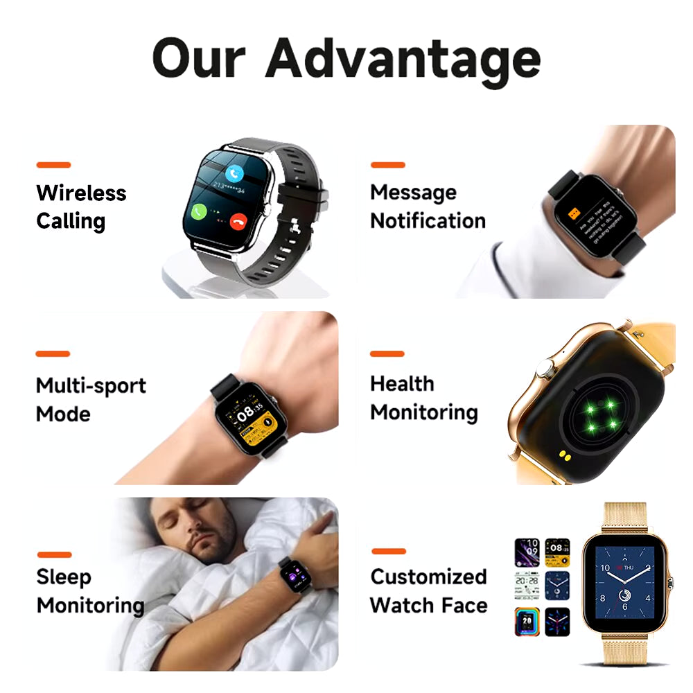 New Smartwatch 1.44-Inch Color Screen Full Touch Custom Dial Smartwatch 